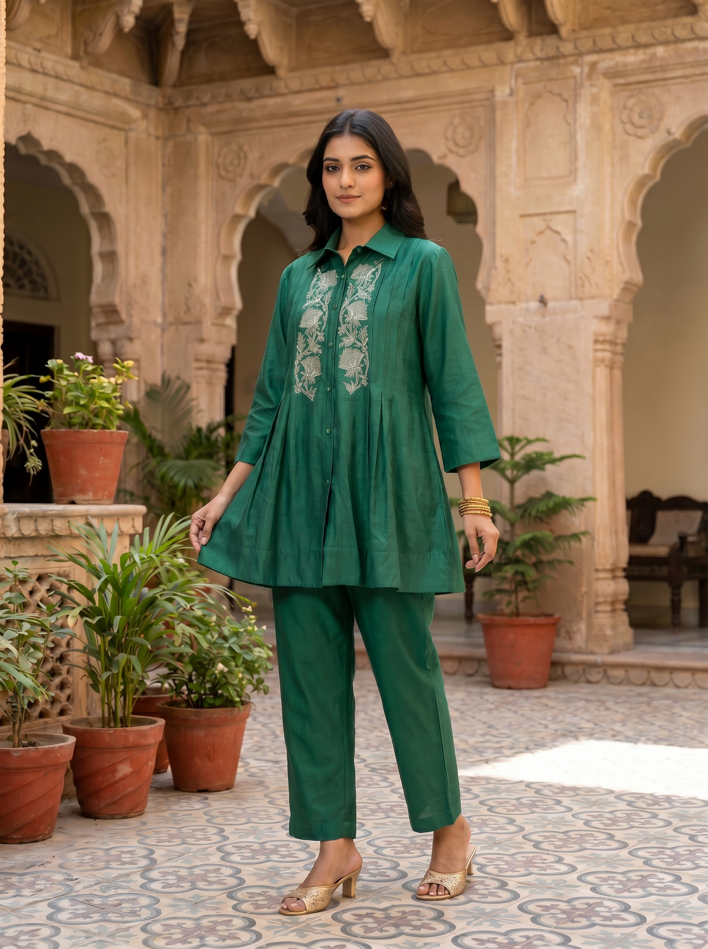 Jade Chanderi Co-ord