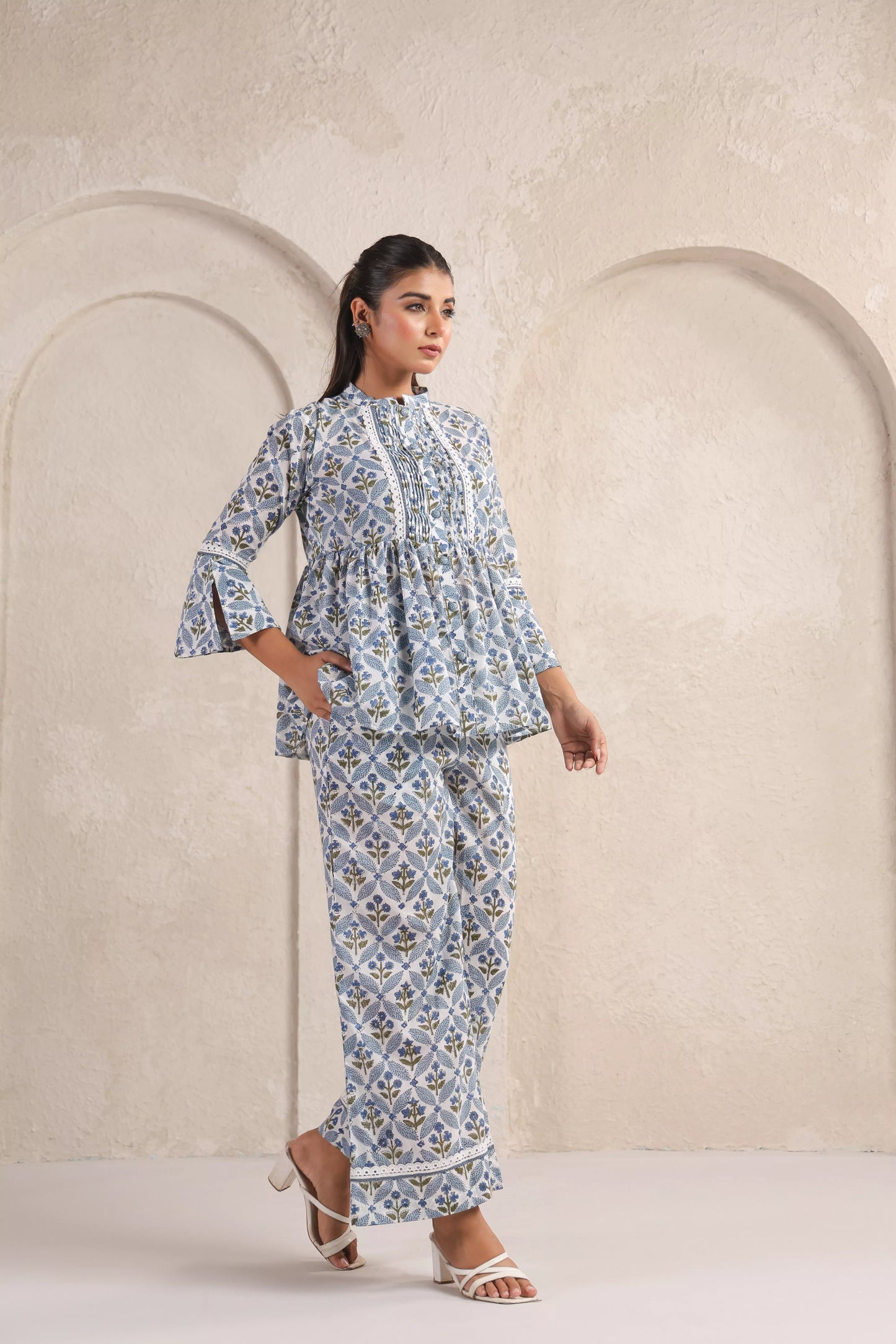 Blue Blossom Co-ord Set