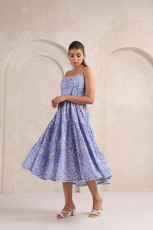 Blue Mirage Sleeveless Dress