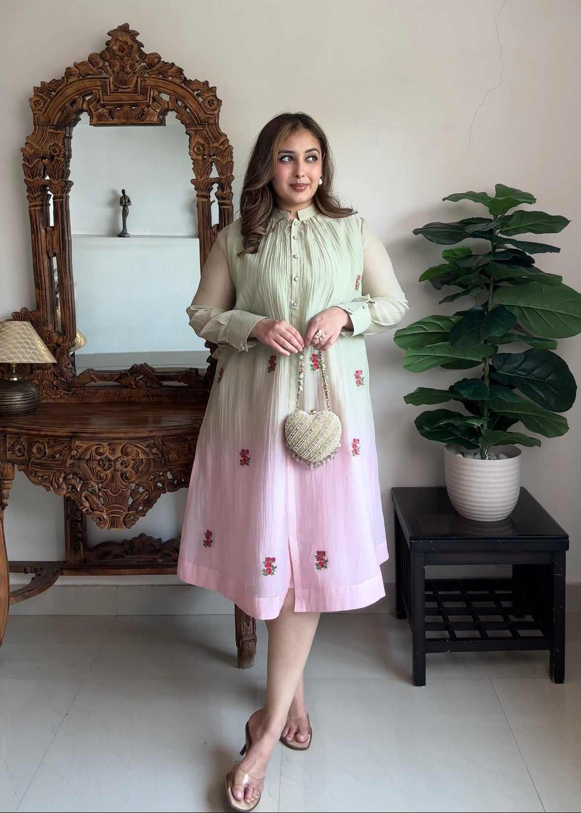 Pastel Bliss Chanderi Dress