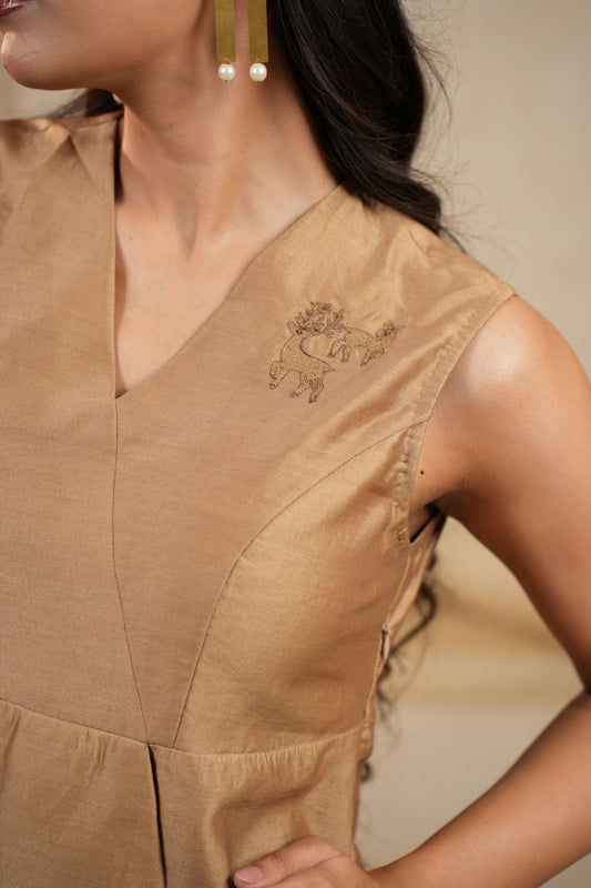 Earthy Ombre Chanderi Coord