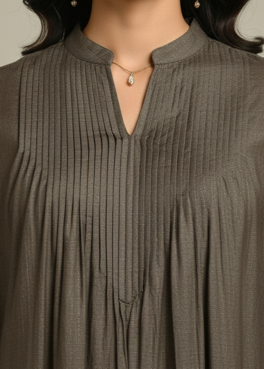 Terra Embroidered Chanderi Dress