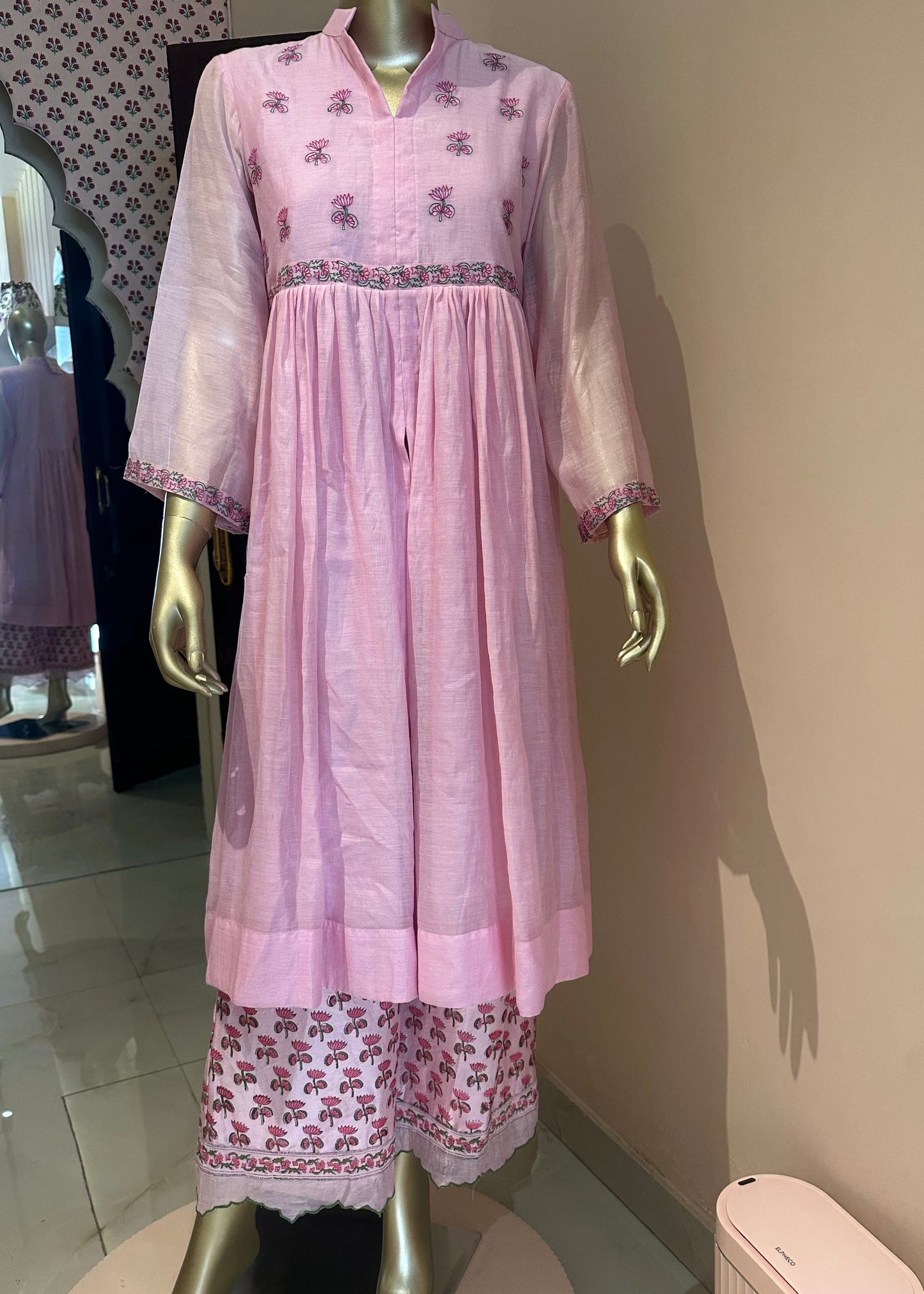 Pink Lotus Chanderi Co-ord