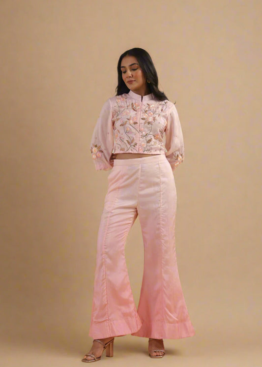 Shaded Pink Hand-Embroidered Co-ord