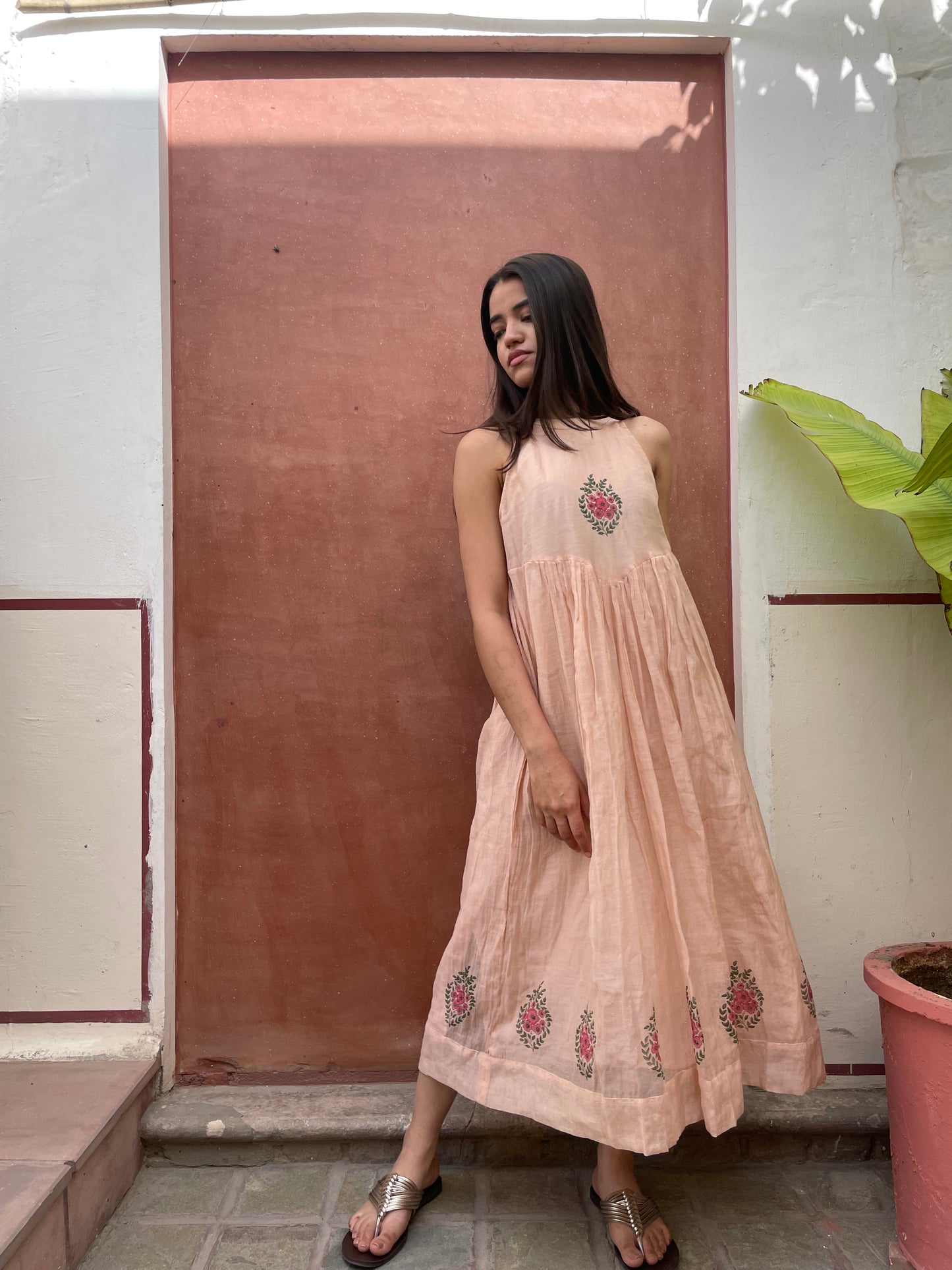 Rose Halter Dress