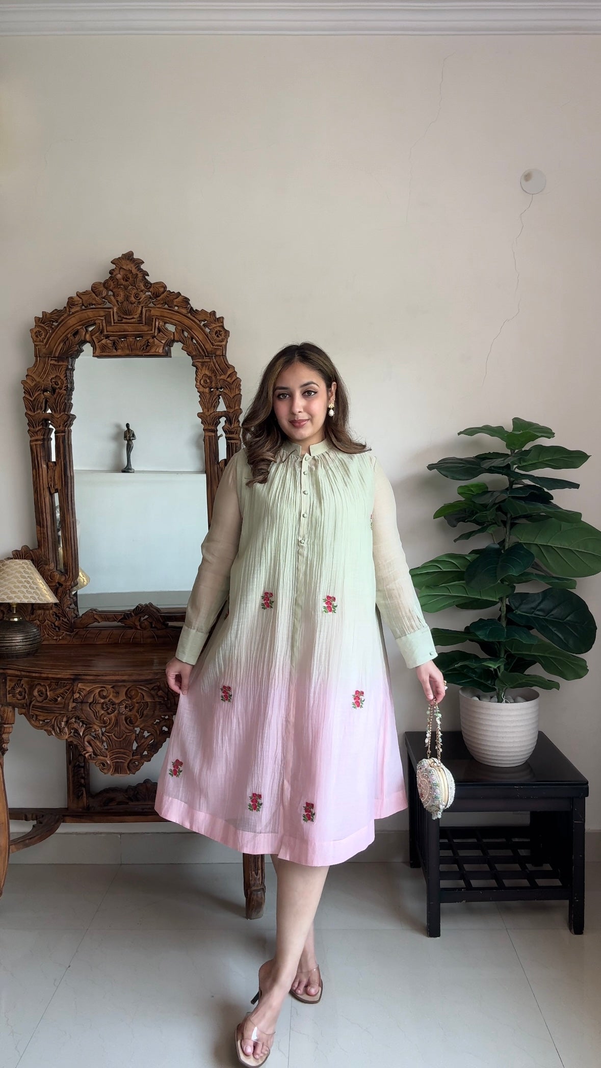 Pastel Bliss Chanderi Dress