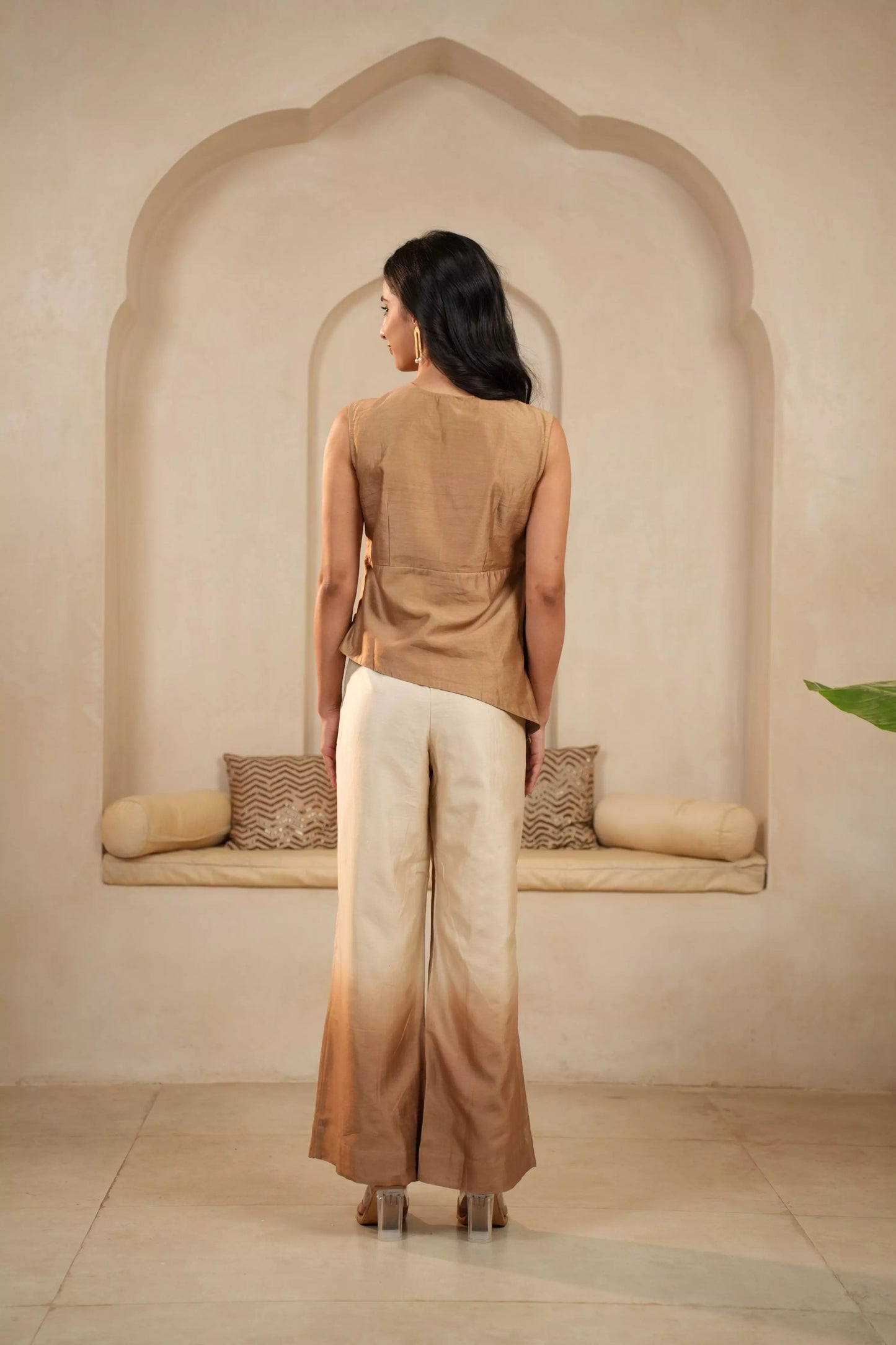 Earthy Ombre Chanderi Coord