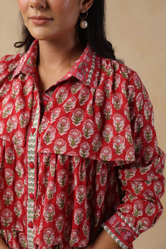 Gulmohar Frill Top