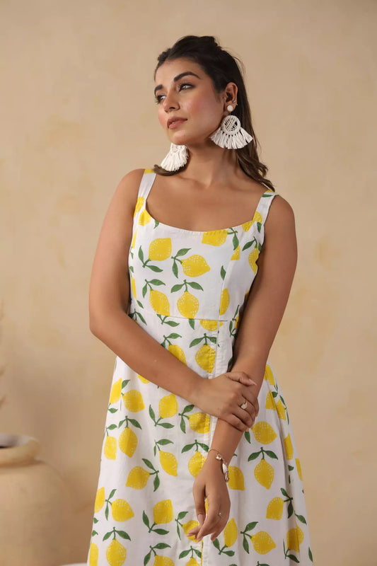 Lime Sleeveless Long Dress