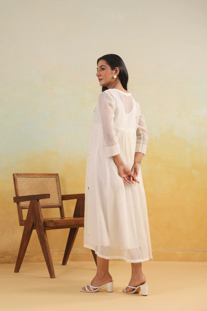 Gul Threaded Chanderi Dress