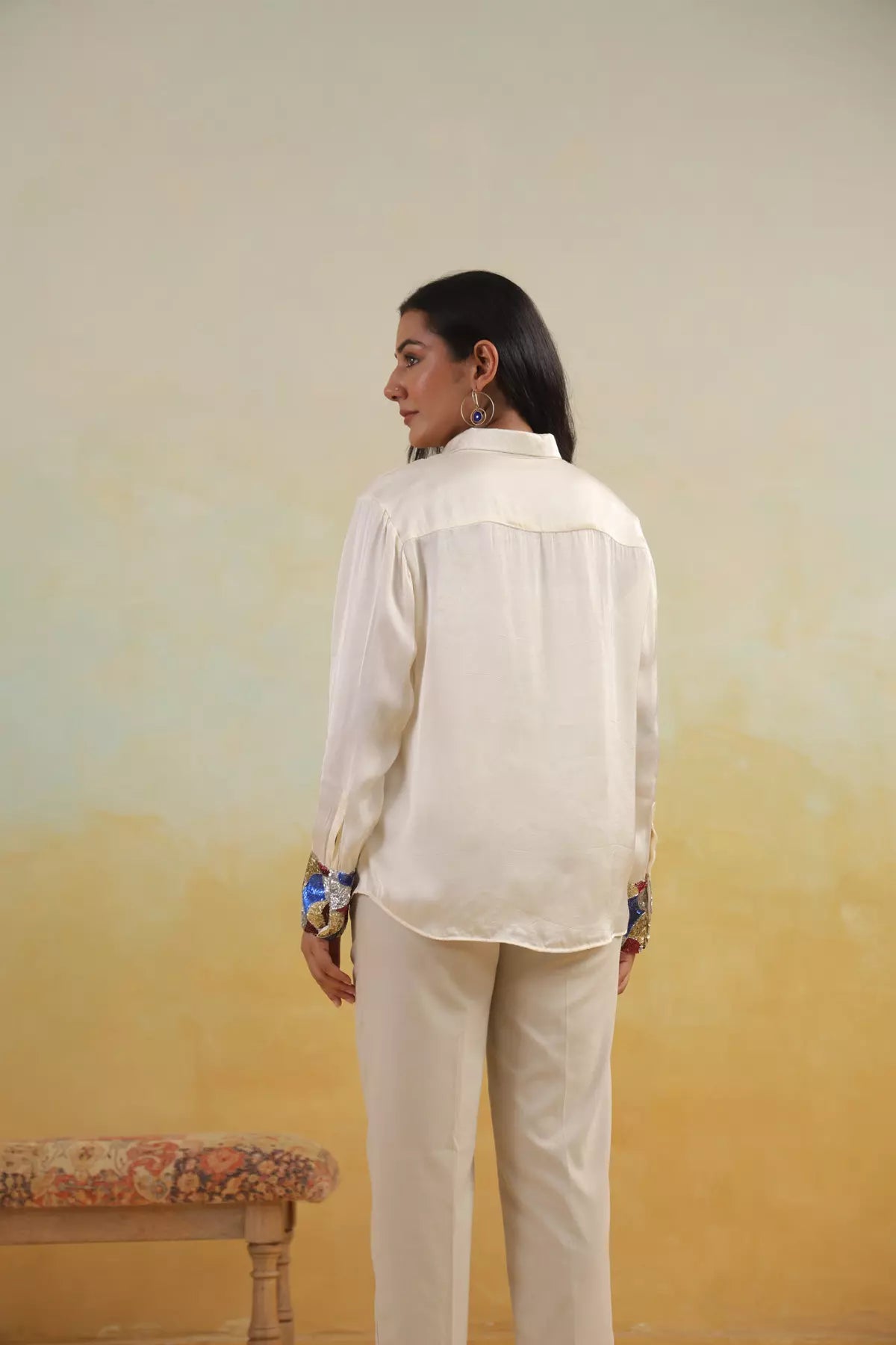 Ivory Prism Satin Top