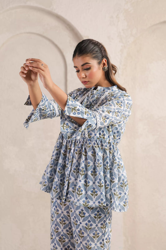 Blue Blossom Co-ord Set