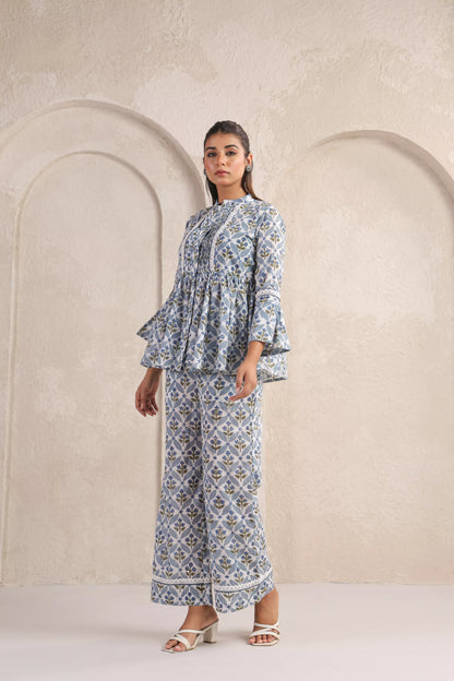 Blue Blossom Co-ord Set