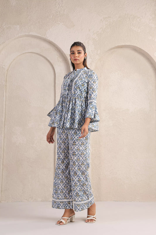 Blue Blossom Co-ord Set