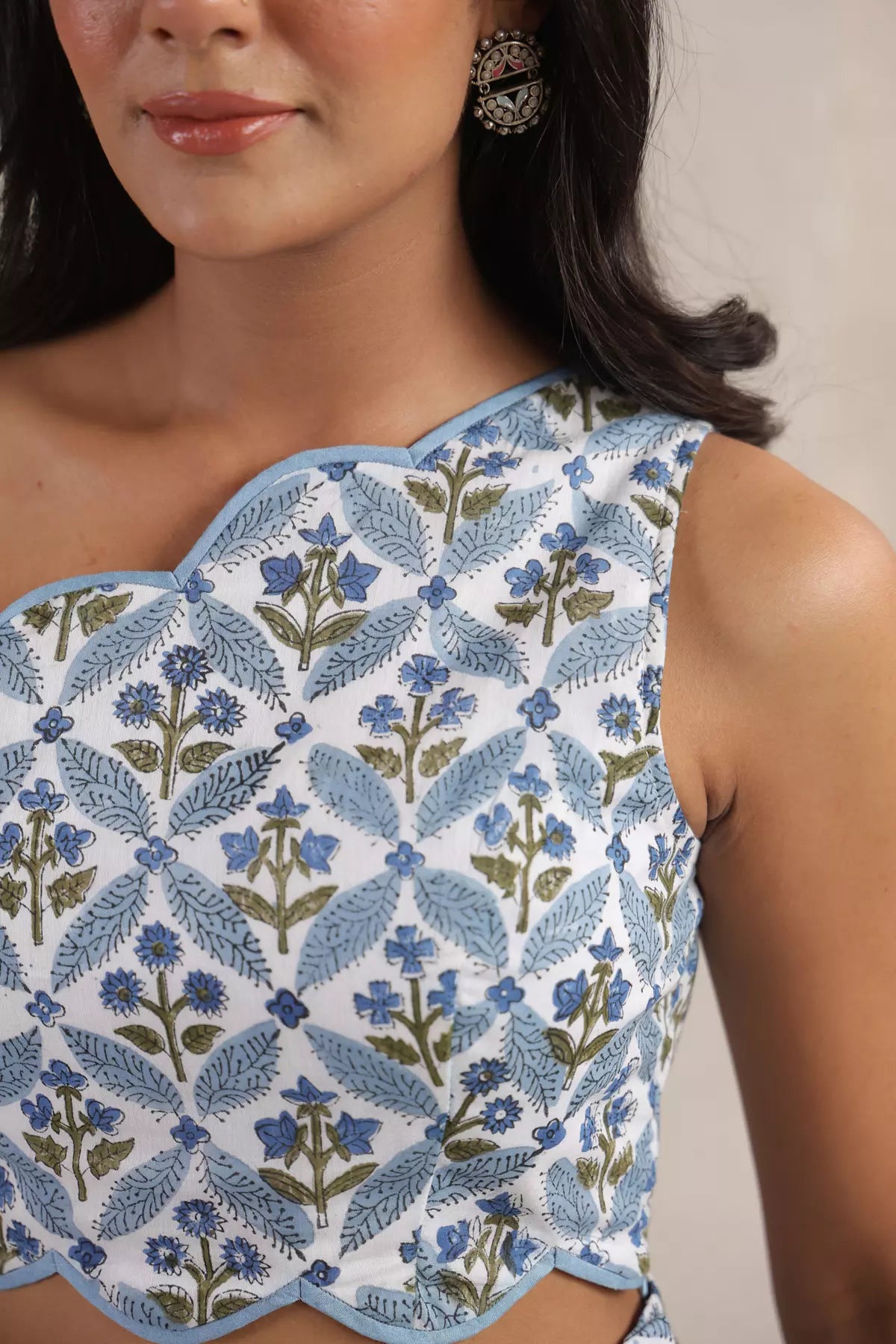 Blue Blossom Skirt Co-ord
