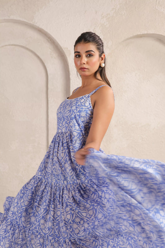 Blue Mirage Sleeveless Dress