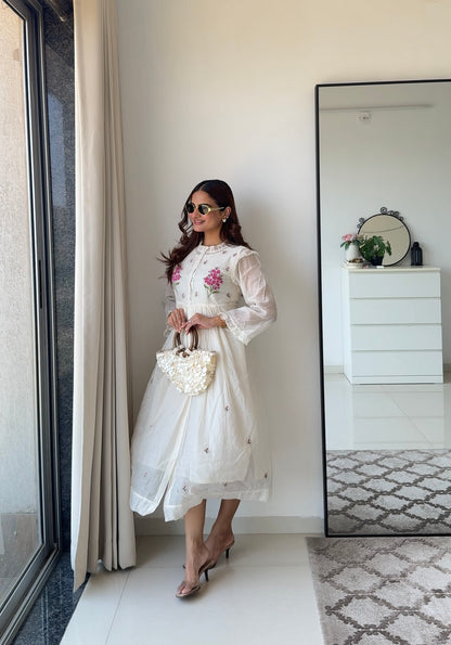 White Frill Dress
