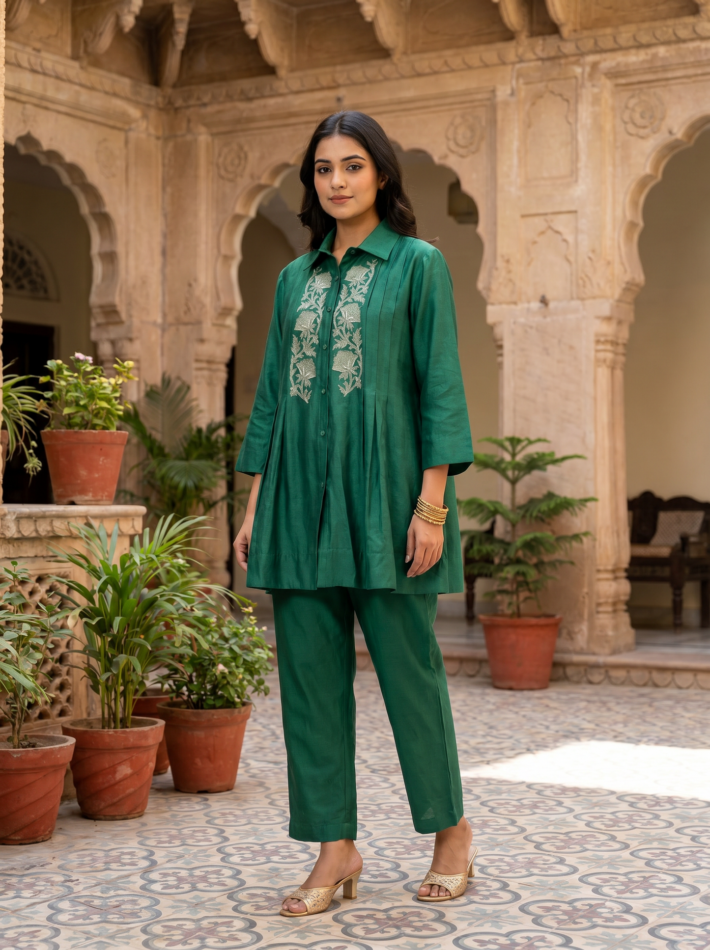 Jade Chanderi Co-ord