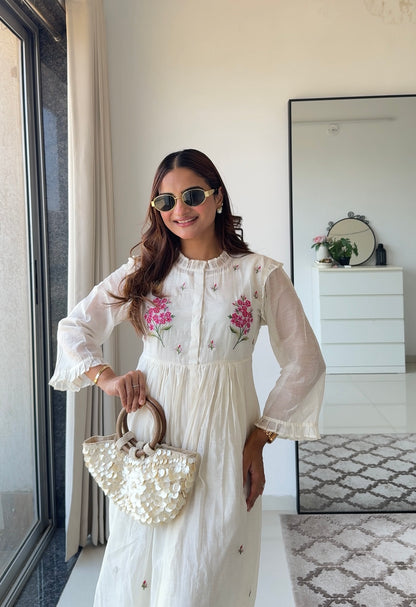 White Frill Dress