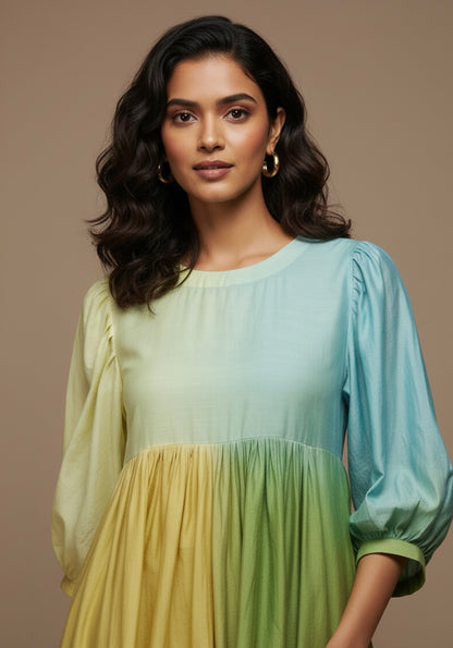 Aurora Chanderi Dress
