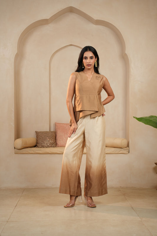 Earthy Ombre Chanderi Coord
