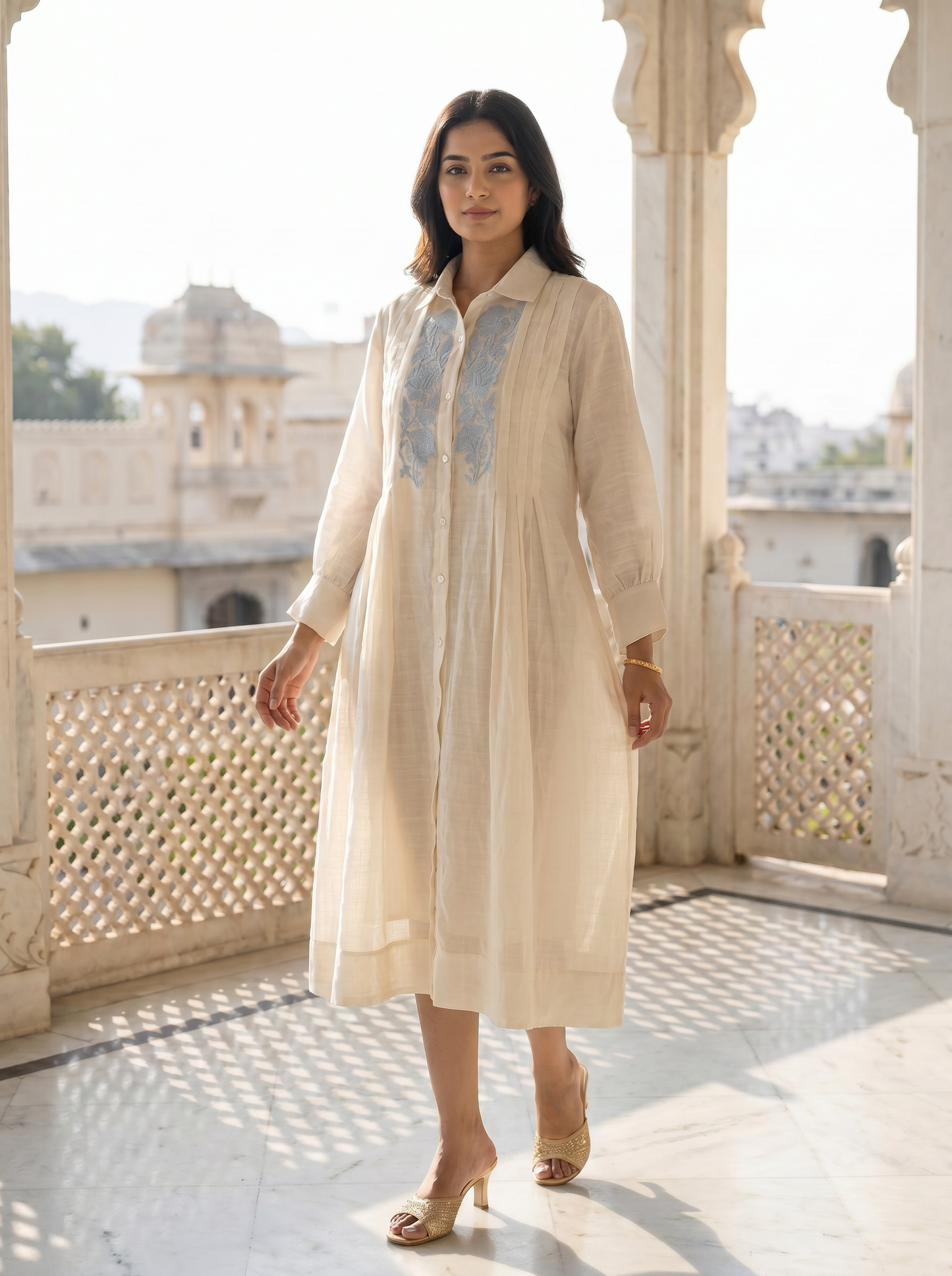 Desert Ivory Midi Dress
