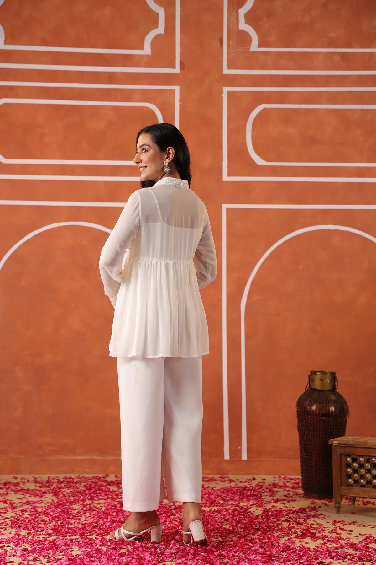 White Sequin Co-ord Set