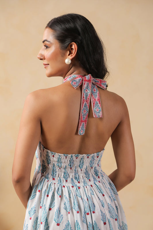 Cacti Halter Mini Dress