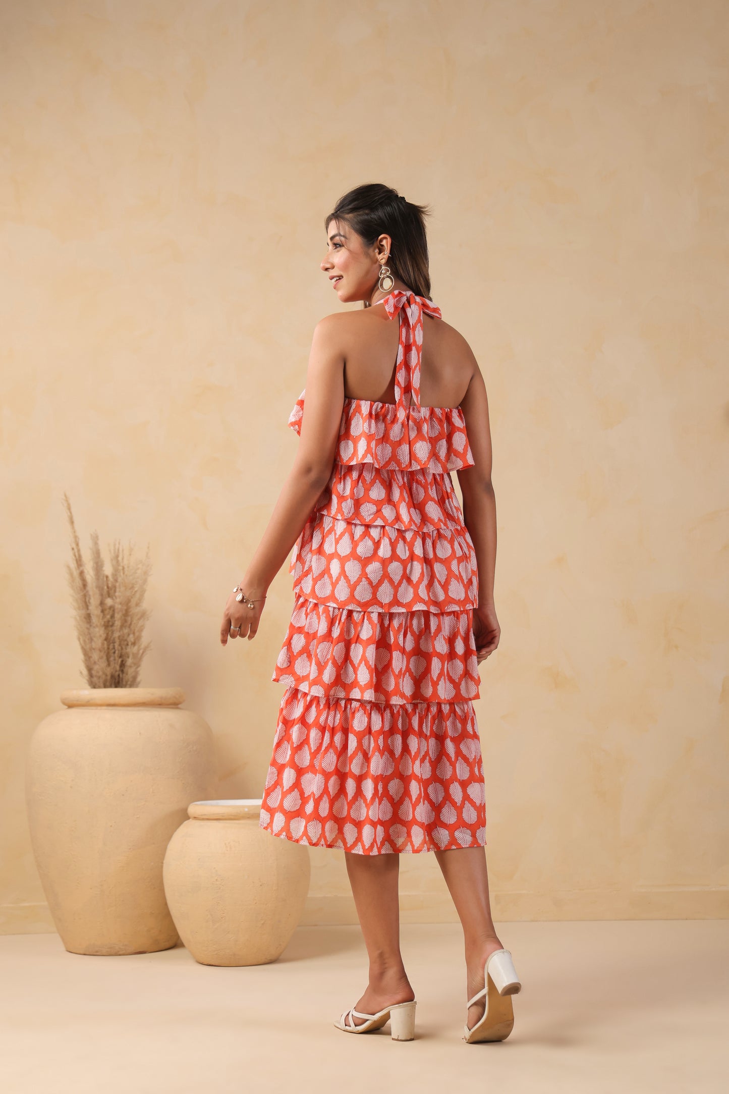 Tangerine Halterneck Dress